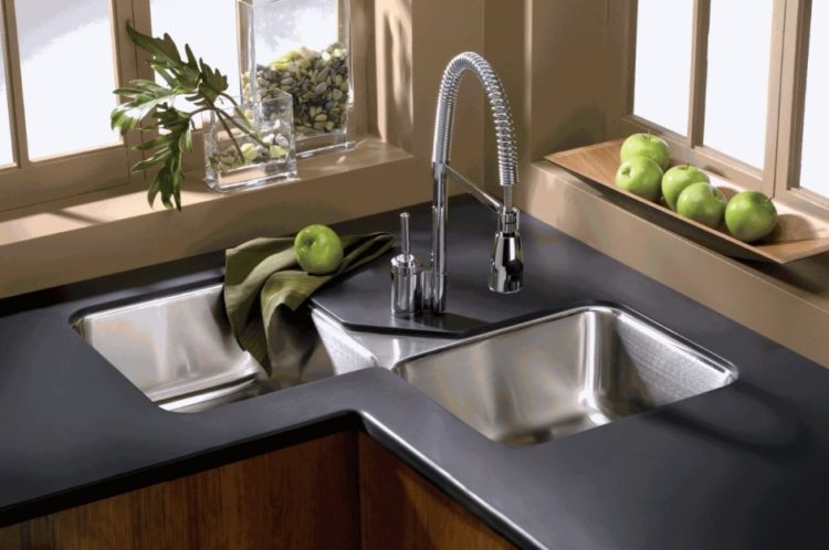 Modern Corner Sinks For Kitchen for Small Space