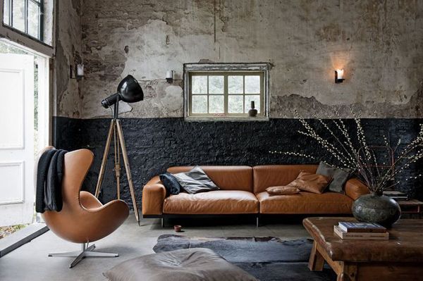 Leather Couch for Male Living Space Ideas