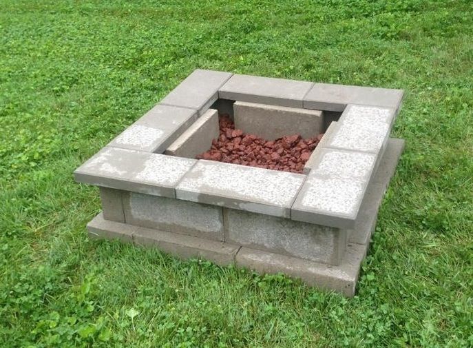 Square Cinder Block Fire Pit