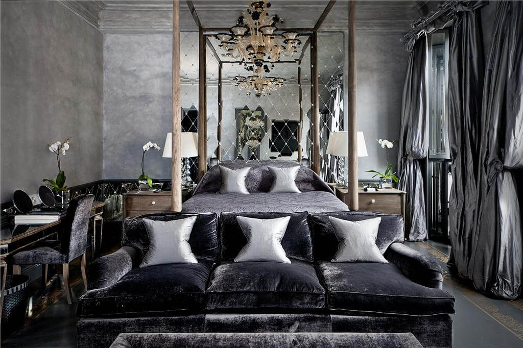 Stylish Silver Steampunk Bedroom