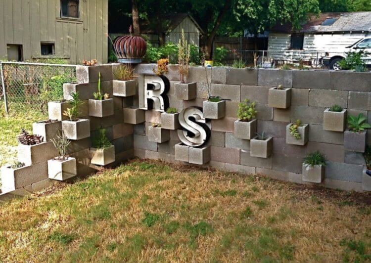 diy cinder block garden