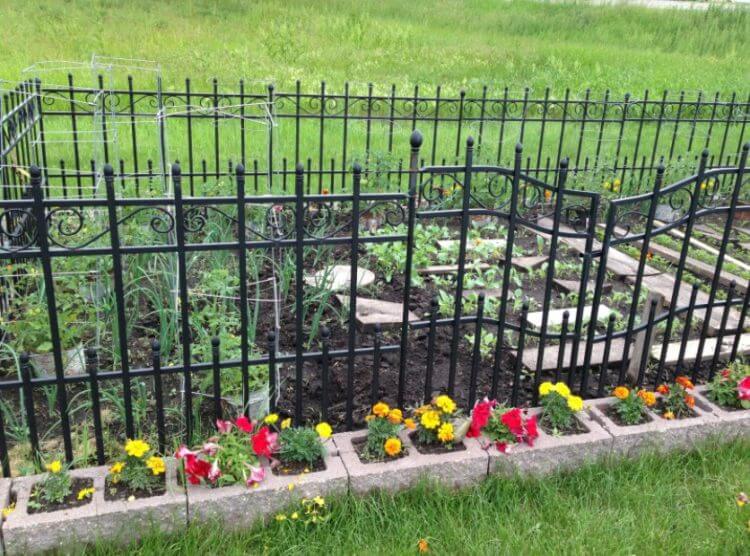 cinder block herb garden