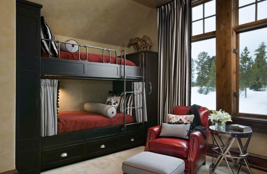 Steampunk Bunk Bedroom with Metal Frame