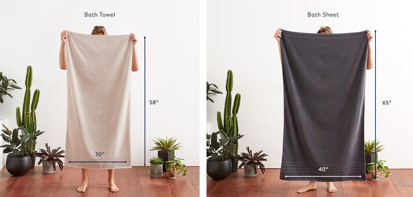 bath sheet and bath towel size difference