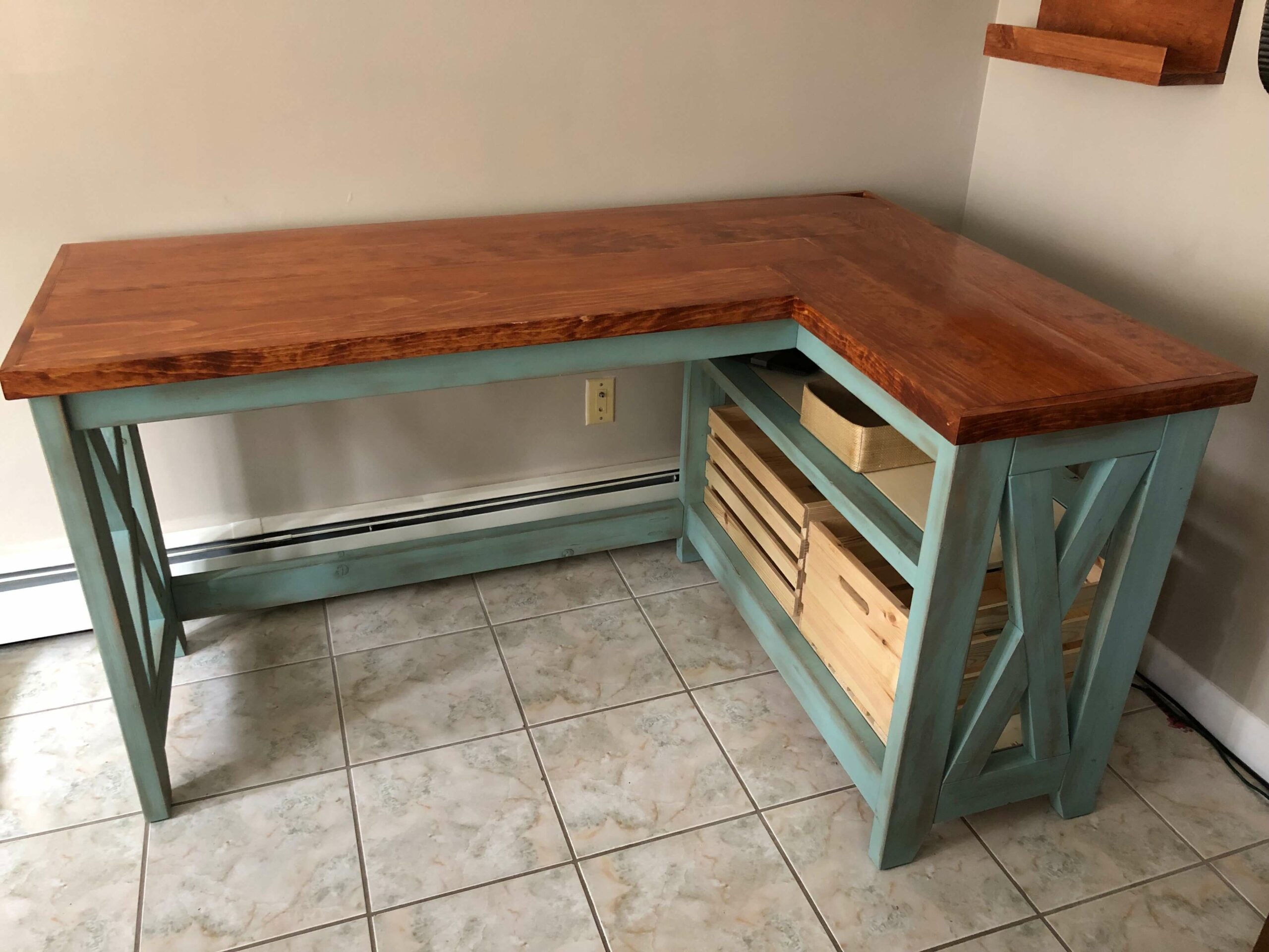 DIY Farmhouse Computer Desk