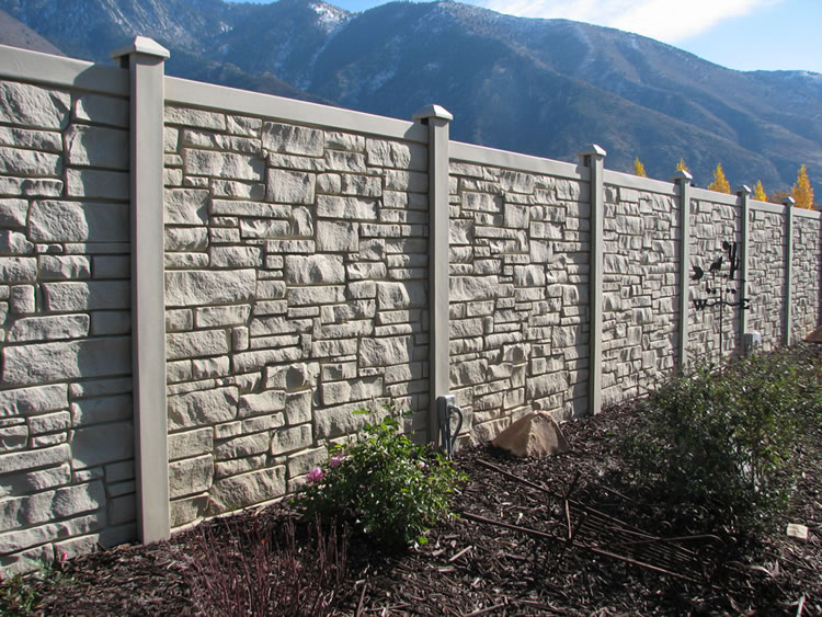 Stone Vinyl Fence