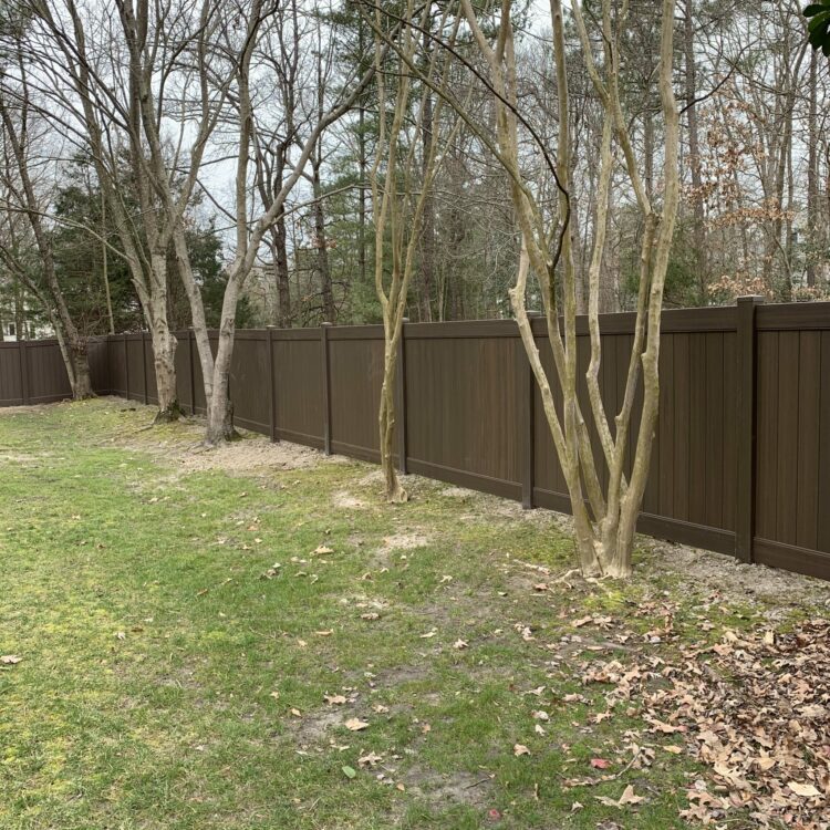 Vinyl Fence and Trees