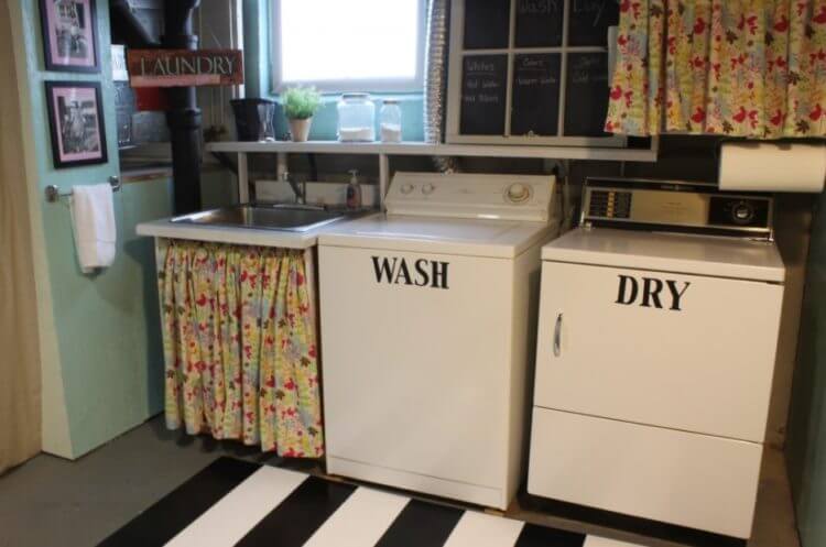 Basement laundry room design