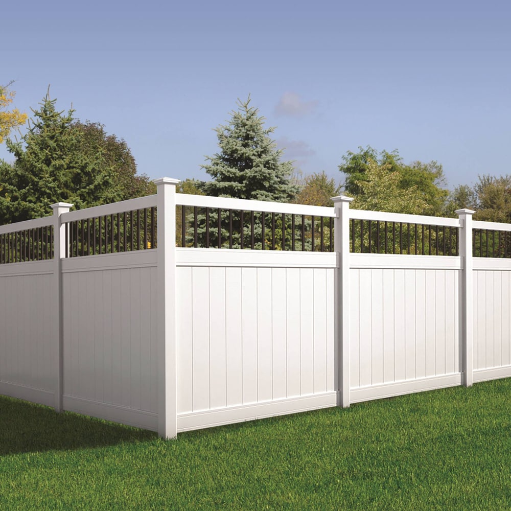 Vinyl Fence with Baluster Top