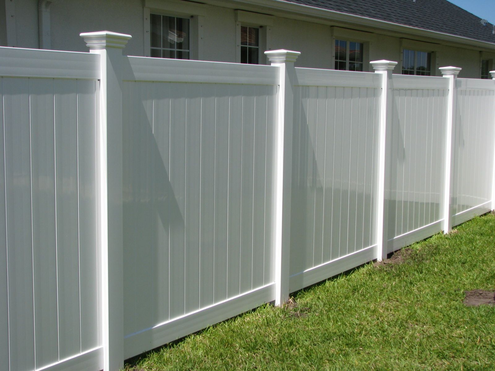 White Privacy Vinyl Fence