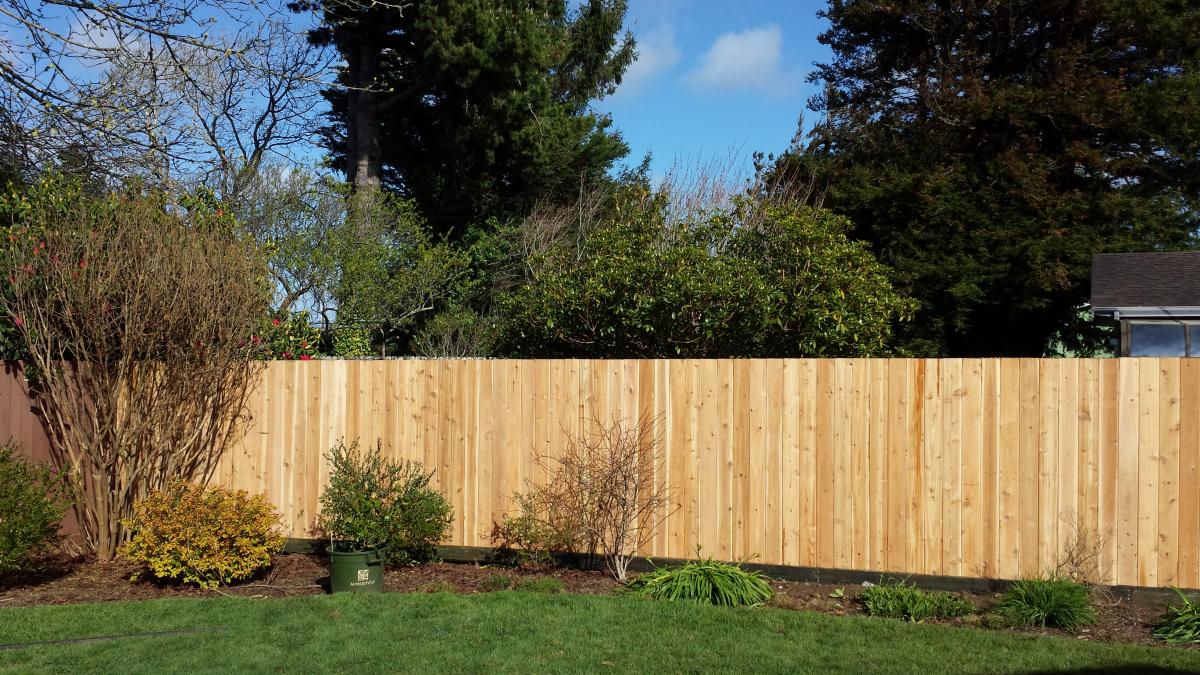 Wood Fence with a Flat Top